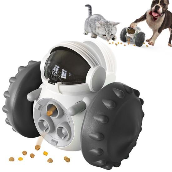 Interactive Pet Toy Treat Dispenser Toy Large Capacity Astronaut Shape Self-Balancing Food Dispenser Cat Dog Enrichment Toy