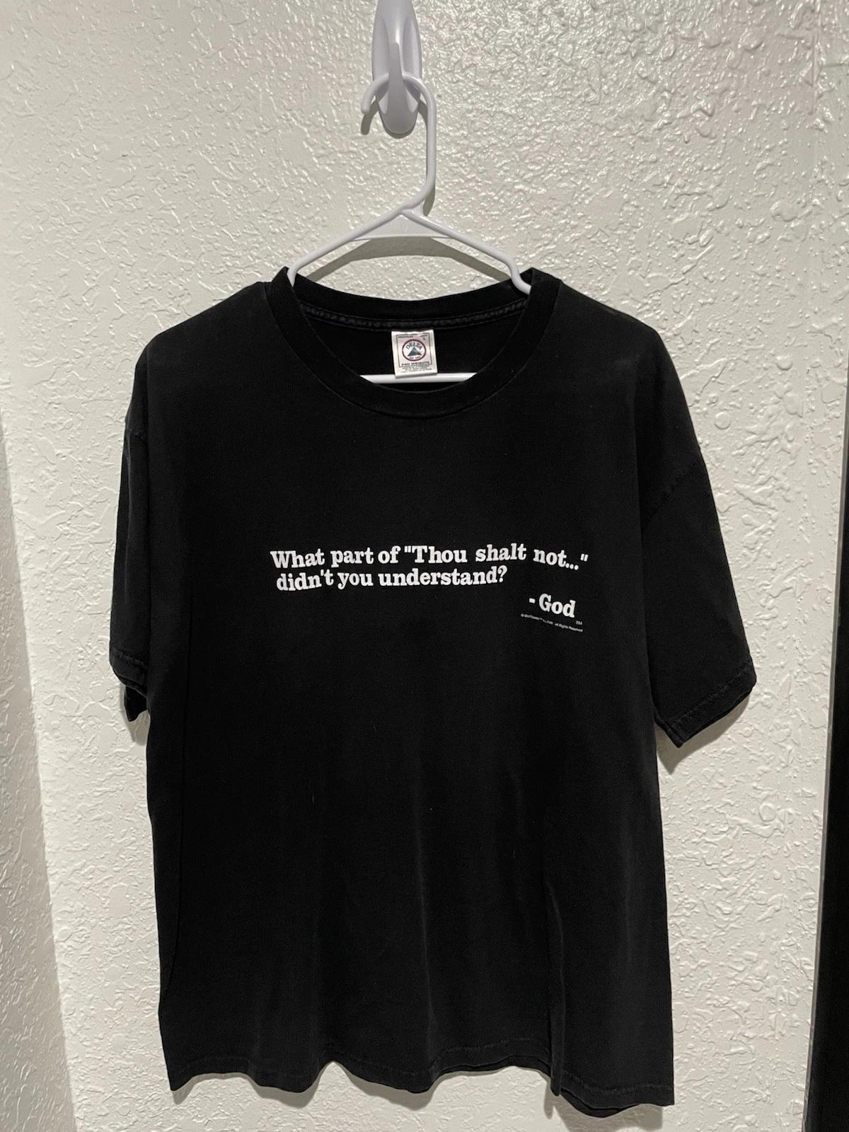 Vintage 90s Religious Jesus God Church Graphic Blue T Shirt Men’s Size Xl S