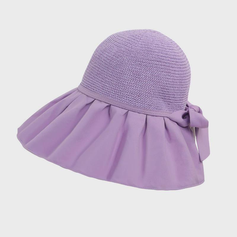 

Новое поступление Виниловая шляпа с воздушным верхом для защиты от солнца Шляпа-ведро Летняя шляпа от солнца с широкими полями Защита от солнца Складная Для детей Весна и Лето DOME BUTTERFLY PURPLE_free size