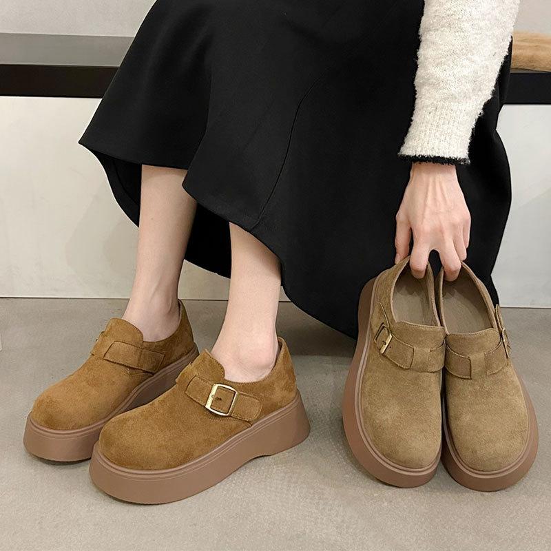 Soft-soled Doudou shoes Boken single shoes women's spring new thick-soled all-inclusive Boken shoes