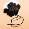 Vintage Feathered Headpiece 1920s Flapper Cosplay Headband Headpiece for Women Masquerade Halloween Weddings Parties