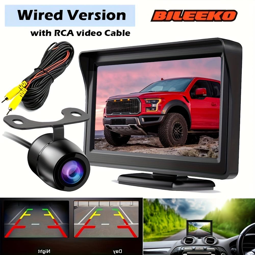 

Car Rearview Monitor Kit with Backup Camera Reverse Parking Assistant System for Pickup, RV, Trucks, SUV-Wired/ Wireless червоний