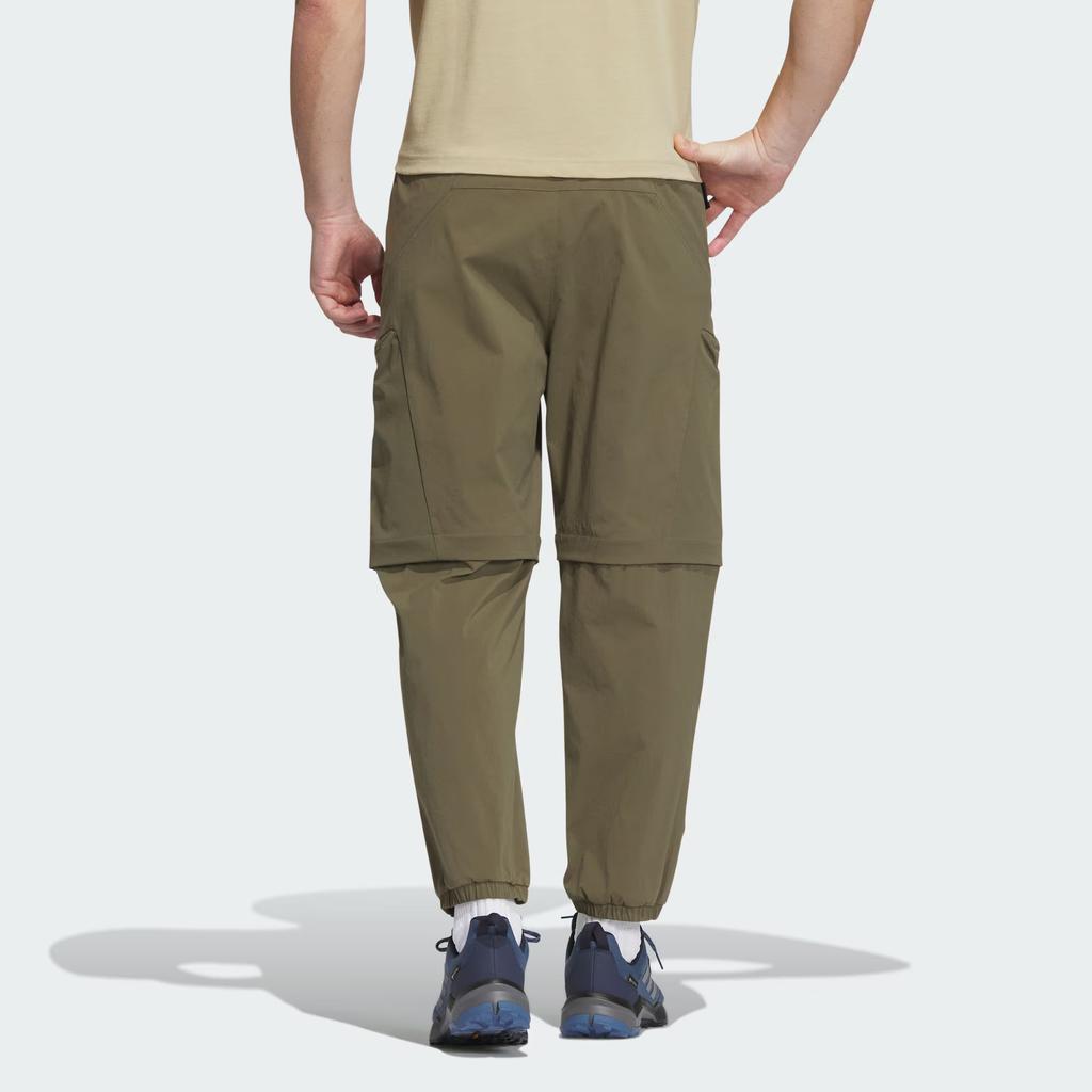 Adidas Campyx Pants With Reflective Brand Logo And Cuffed Ankles Men Bottoms Olive-Green IC1974