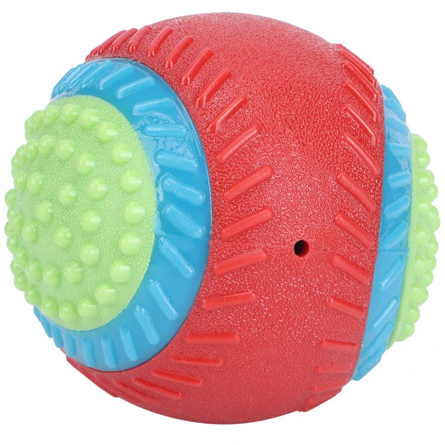 Pet Dogs Rubber Elastic Ball Chew Teeth Grinding Safe Training Interactive Chew Pet Rubber Ball For Dog Teeth Cleaning