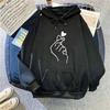 Plus Size Printed Fleece Hoodie Women Long Sleeve Casual Loose Fit Sweatshirt