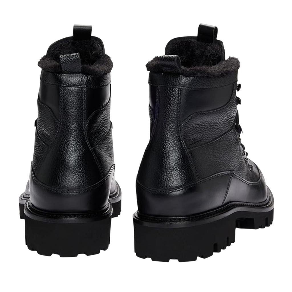 BOSS Mens Leather Faux Fur Lined Sandals