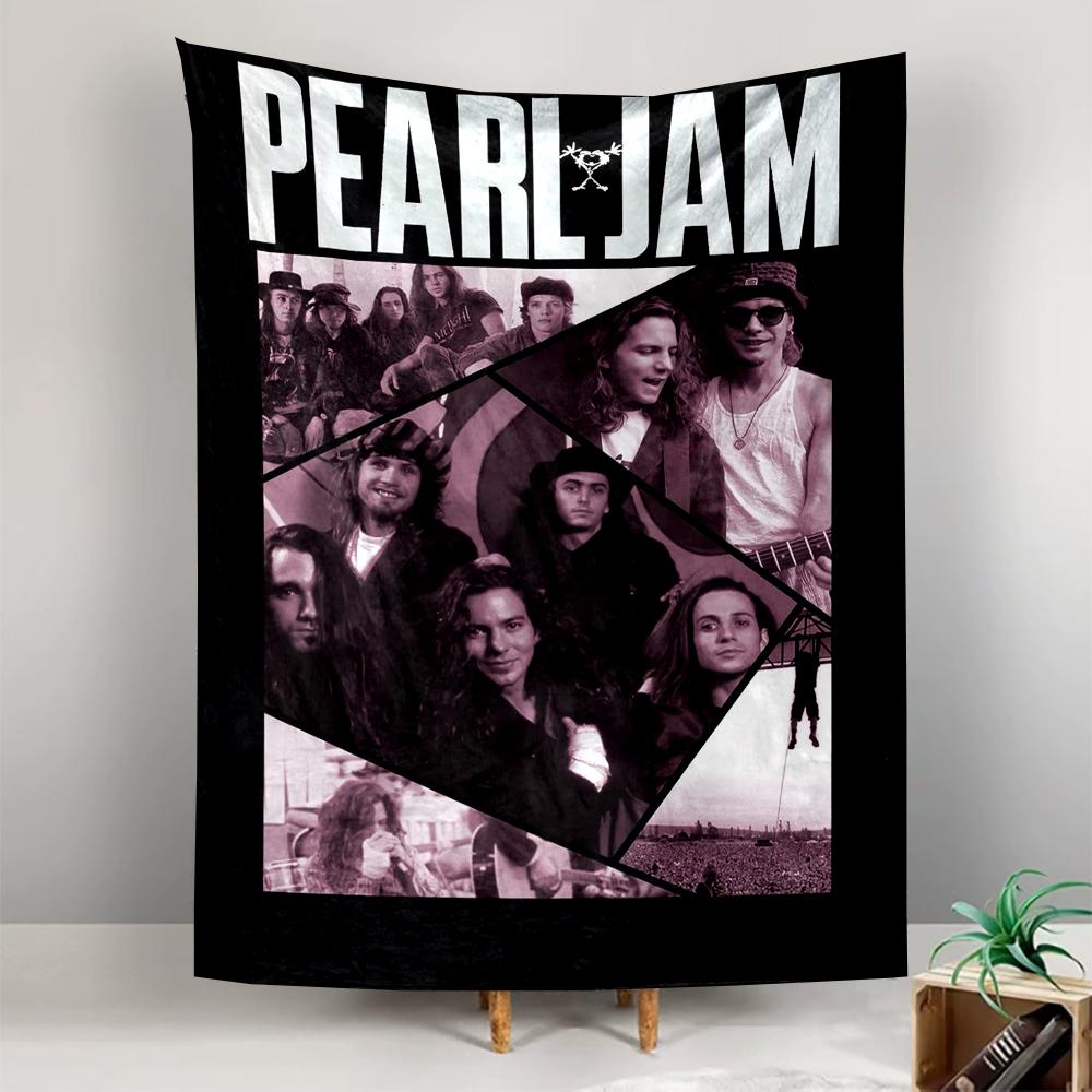 Tapestry Pearl Jam Band Vintage Collage Grunge Eddie Vedder Poster Wall Art for Living Room