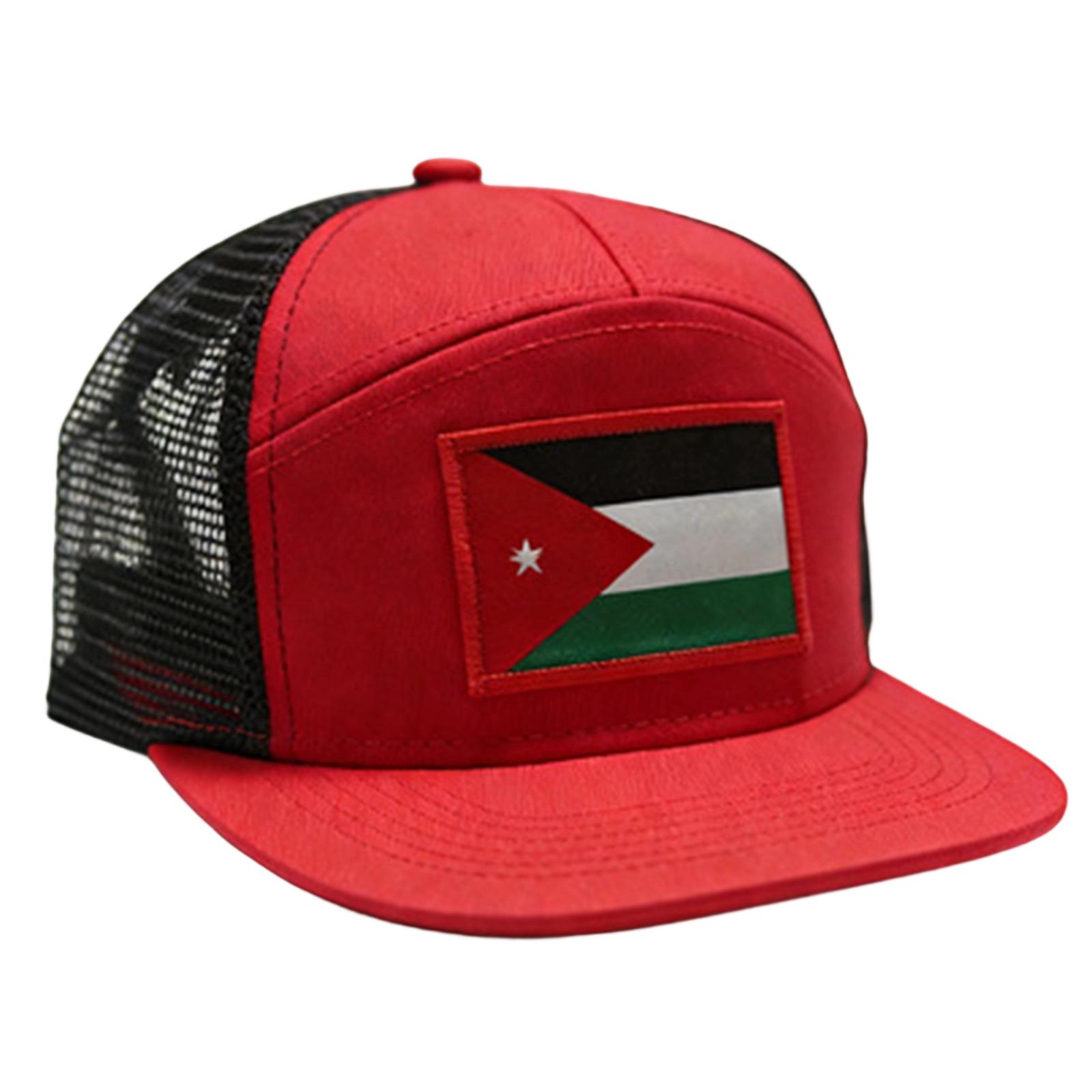 

Men Women Adjustable Baseball Cap with National Flag Patch Embroidered Front Panel Structured Crown Classic Sports Hat for Fans One Size