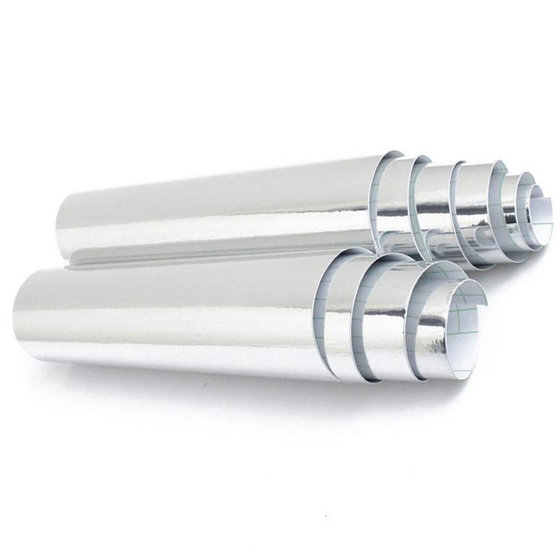 1 role 20 cm * 152 cm Chromové zrcadlové vinylové fólie Samolepka na auto Obtisk Chráněná Samolepicí Kryt na motorku Kolo Autopříslušenství