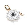 Small Coin Purse Keychain for Women Pumpkin Spiders Web Coin Pouch with Keychain Bag Charms Accessories Gift for Womens