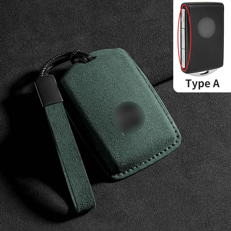 In-stock  Full-cover Suede Car Key Fob Case, Suitable for Volvo S60, S90, XC40, XC60, XC90 High Quality Keychain Accessory