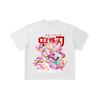 260 GSM Double Yarn 32 Count 100% Cotton Demon Slayer V72 Nezuko Print Unisex Heavy Cotton T Shirt