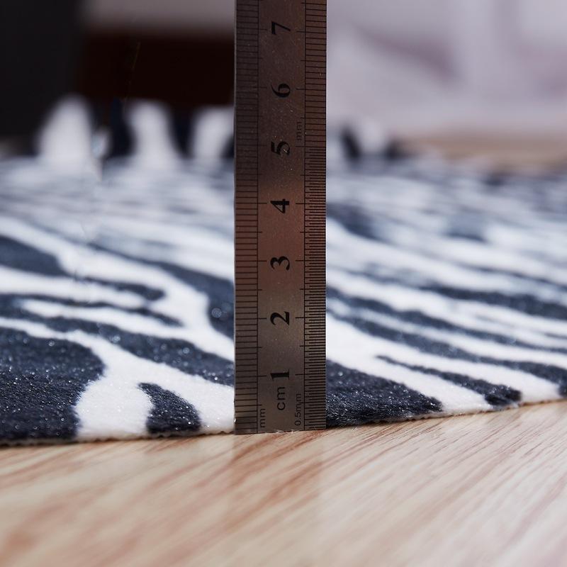Large Size Cow Printed Cowhide Faux Skin Leather NonSlip Antiskid Mat Carpet for Living Room