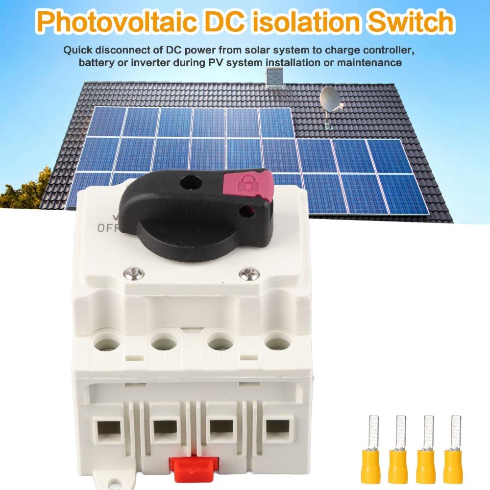 DC 1500V Solar Disconnect Switch 4 Poles Photovoltaic DC Isolation Switch  RVs
