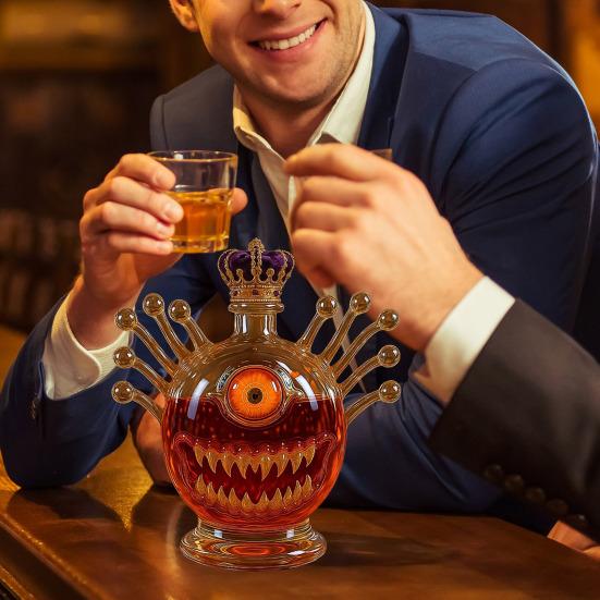 Szörnyek Whisky Üveg Dekanter Férfiaknak Apa Vicces Szobor Whisky Dekanter 300ml Üres Boros Dekanter Otthoni Bár Dekoráció Ajándék Whisky Rajongóknak