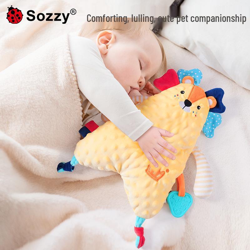 Плюшевая успокаивающая игрушка Sozzy для новорожденных - Детское одеяло-комфортер, Игрушка для раннего развития для детей от 0 до 1 года 35 cm