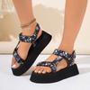 Zapatos Planos de Verano para Mujer Set de Cuerda de Cáñamo Sandalias de Playa para el Pie Calzado Casual Versátil para Exteriores Zapatillas Talla Grande Sandalias para Mujer 43