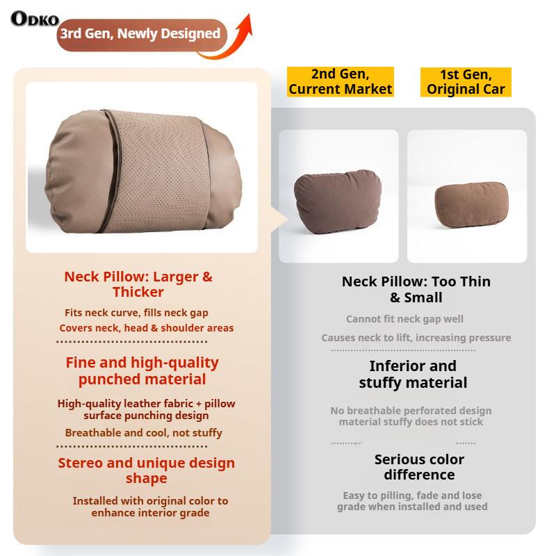 For BMW 2 Series F45 F46 F22 F23 F87 Car Seat Headrest Neck Pillow Cushion  Breathable Protect Relieve Neck Fatigue