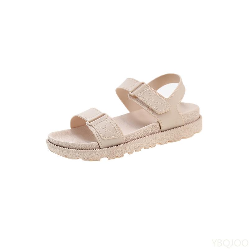 2025 Summer New Women's Sandals Fashion Soft Sole Flat Bottom Outerwear Casual Beach Strap Women's Sandals