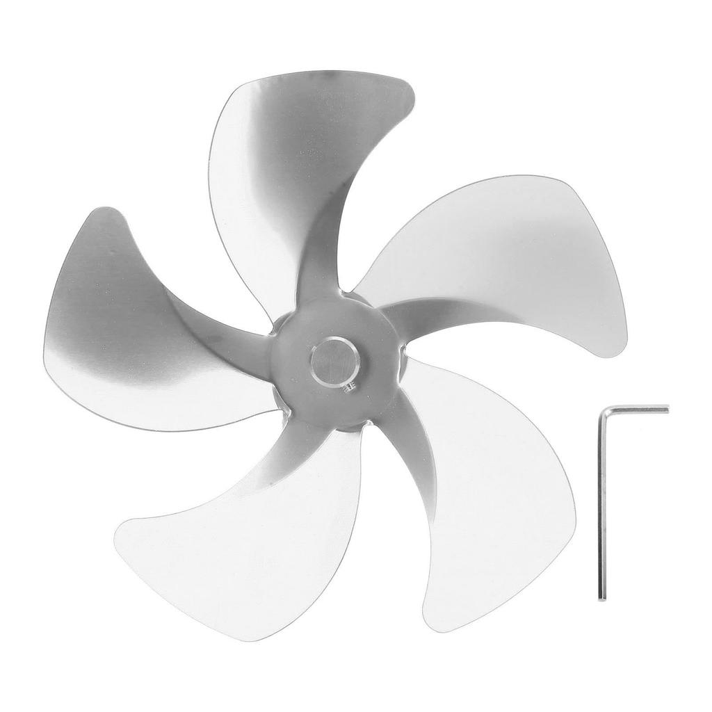 Stove Fan Blade Replacement Aluminum Alloy Enhance Warm Air Circulation Fireplace Fan 5 Blade for