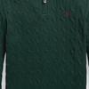Polo Ralph Lauren Solid Color Logo Embroidered Cable Knit Turtleneck Sweater Kids Sweater Green 323868894-016