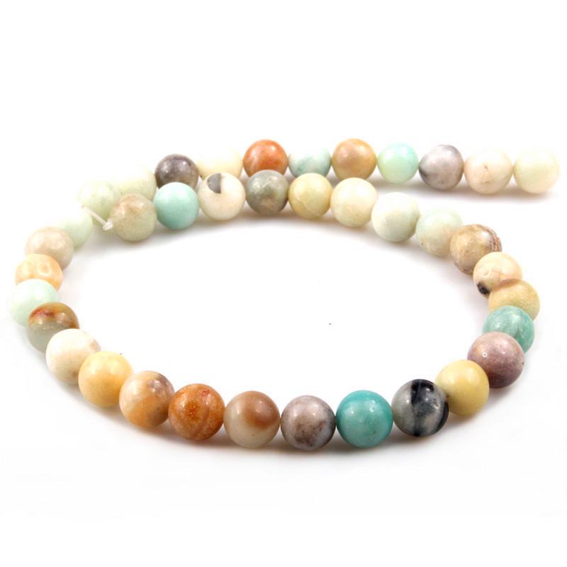 Natural Amazonite Round Beads Jewelry Accessories