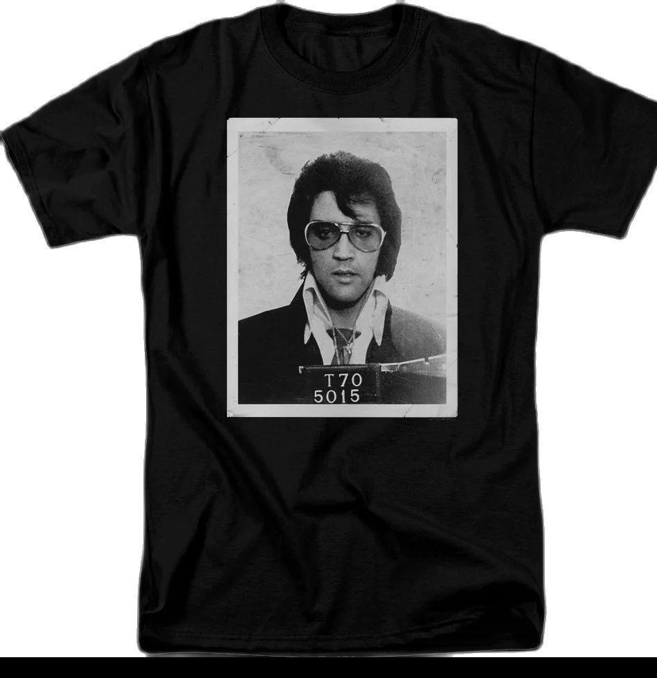 Unisex shirt Cotton Oversize Large Size Framed Photo Elvis Presley T-Shirt