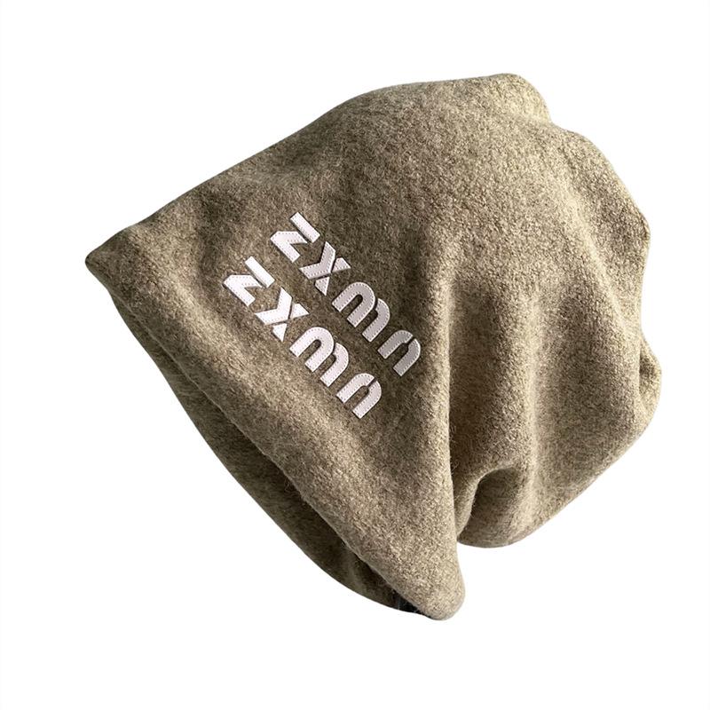 Slouchy Cozy Chic Retro Stacking Hat Women's Autumn Winter Hoodie Warm Soft Hat Fashion Ear Protection Cold Windproof Hat Female