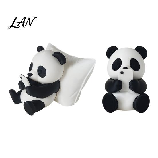 Panda Room Decor 3D Printed Ornaments, Cute & Pillow Desktop Figurine, Stress Relief Sculpture Small Animal Figurines for Home Office Decoration,