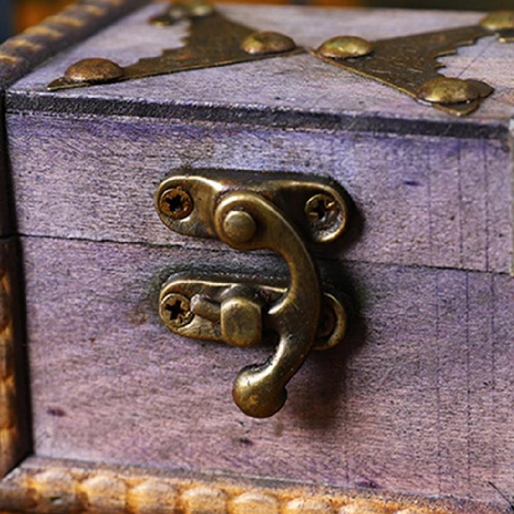 Eleganckie Pudełko do Przechowywania z Zamknięciem Zabezpieczającym Duża Pojemność Drewniane Organizery na Biżuterię Pamiątki Rodzinne