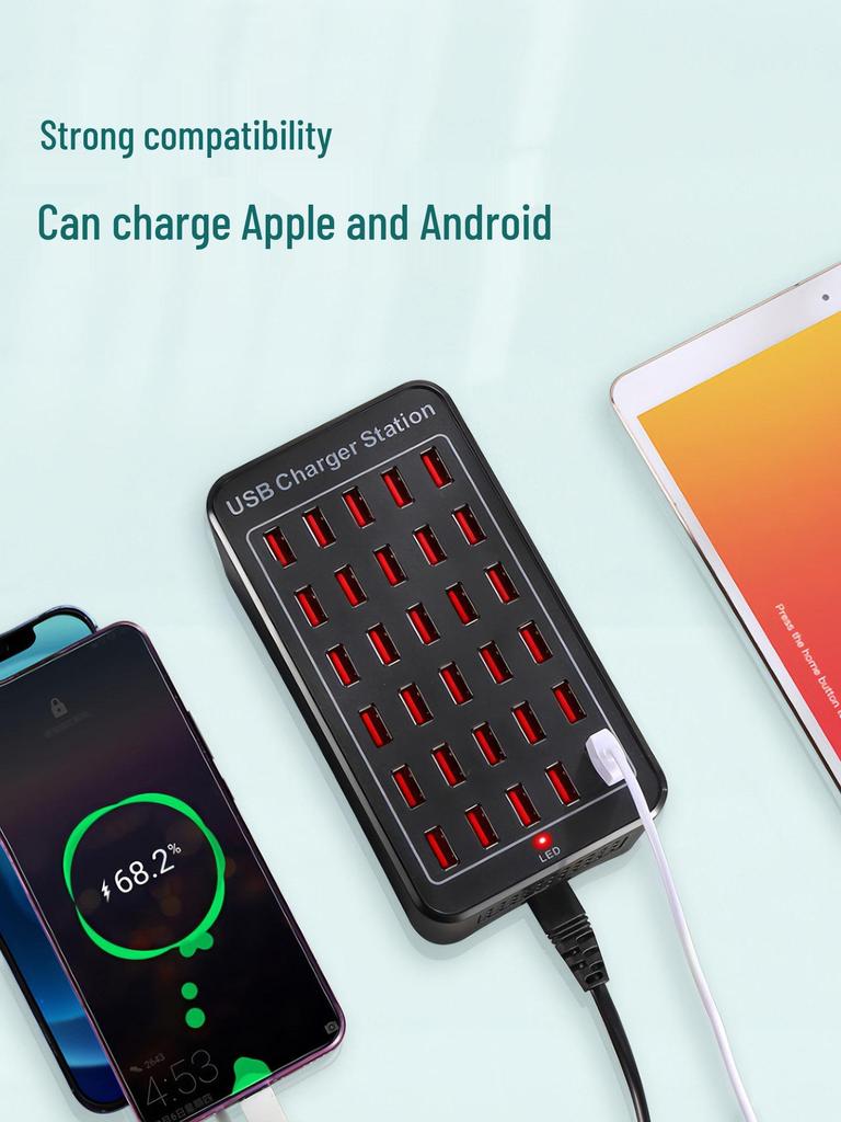 Multi-port USB Fast Charger: Smart Desktop Charging Station for Multiple Devices