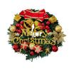 1pc Christmas Wreaths for Front Door, Xmas Decorations Winter Wreaths Home Decorative Wreath with Flowers Pine Cones for Party
