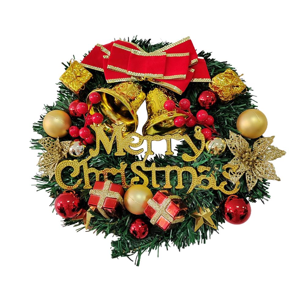 1pc Christmas Wreaths for Front Door, Xmas Decorations Winter Wreaths Home Decorative Wreath with Flowers Pine Cones for Party