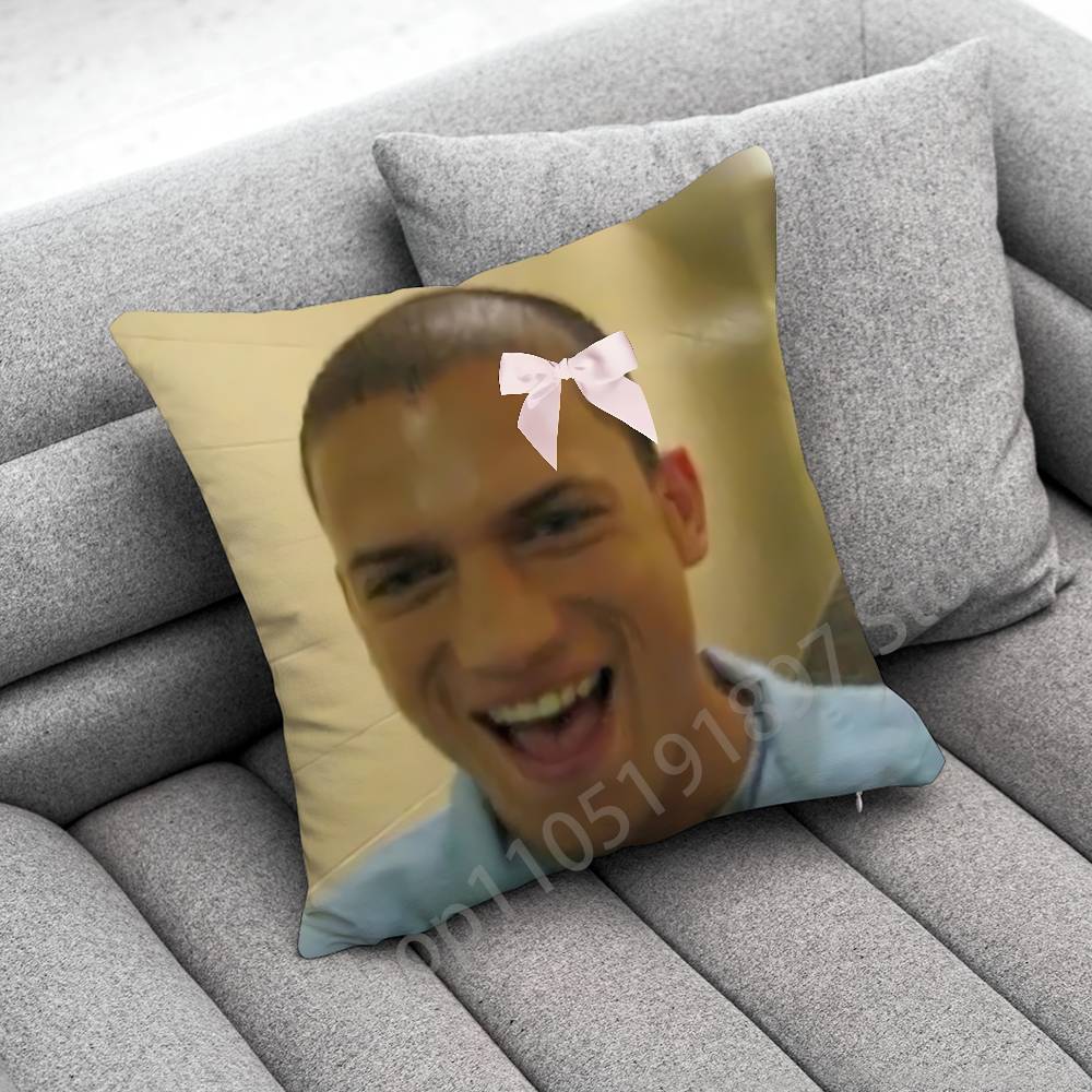 American actor W-Wentworth Miller Throw Pillow Case For 45*45cm 40cm 30cm 50cm 55cm Square Home Pillowcase Case