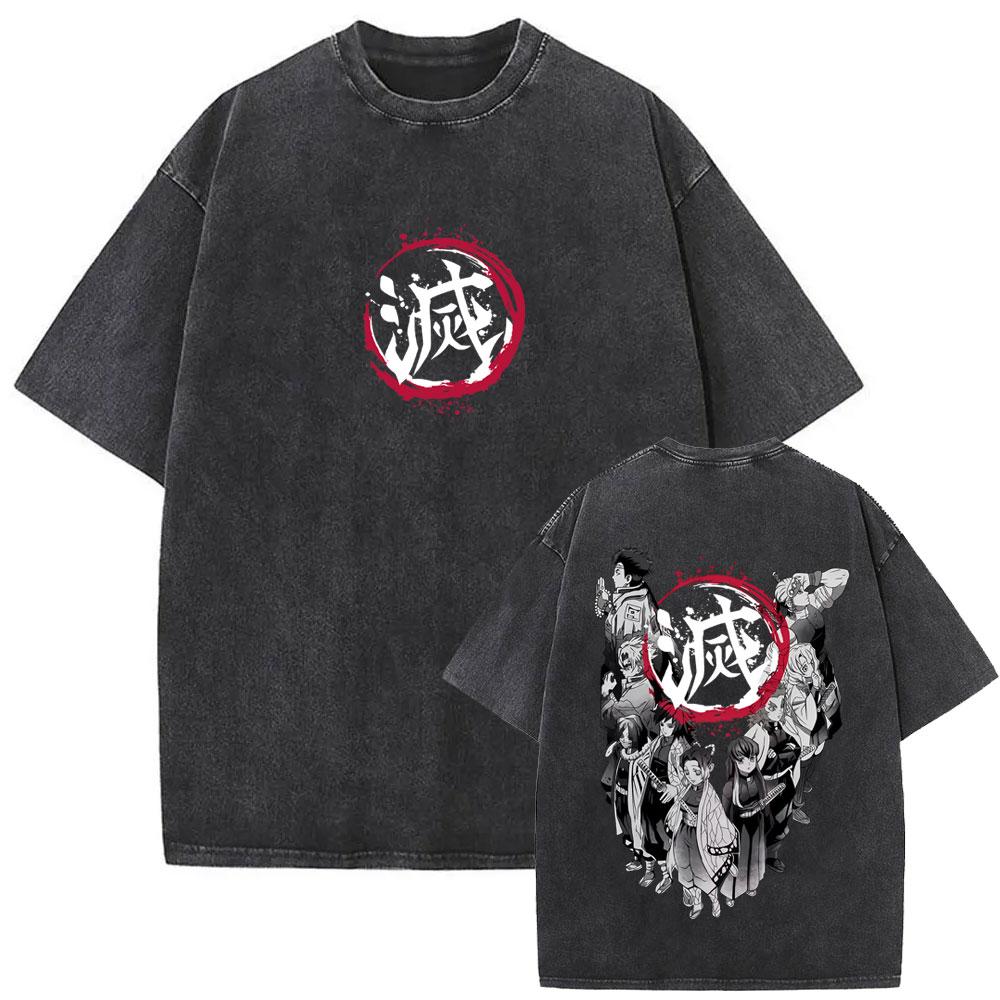 Anime Demon Slayer Tsugikuni Yoriichi Graphic T Shirt Men Women Clothing Casual Oversized T-shirts Harajuku Trendy Streetwear