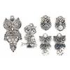 Owl Metal Charm Silver 10 To 22 Mm 6 Pieces