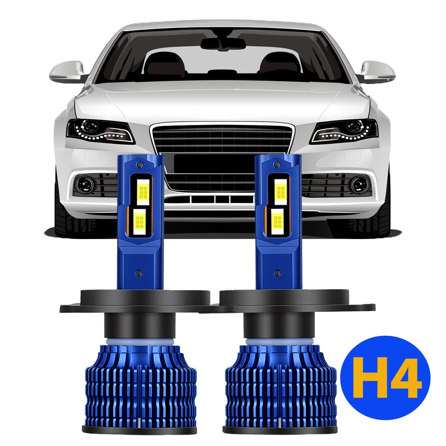 

2PCS H4 LED Auto Bulb 2 Copper Tube Canbus Led headlight CSP3570 6000K Car Headlight 30000LM DC12V Light Bulbs IP68 Waterproof H4/9003/HB2 Hi/Lo