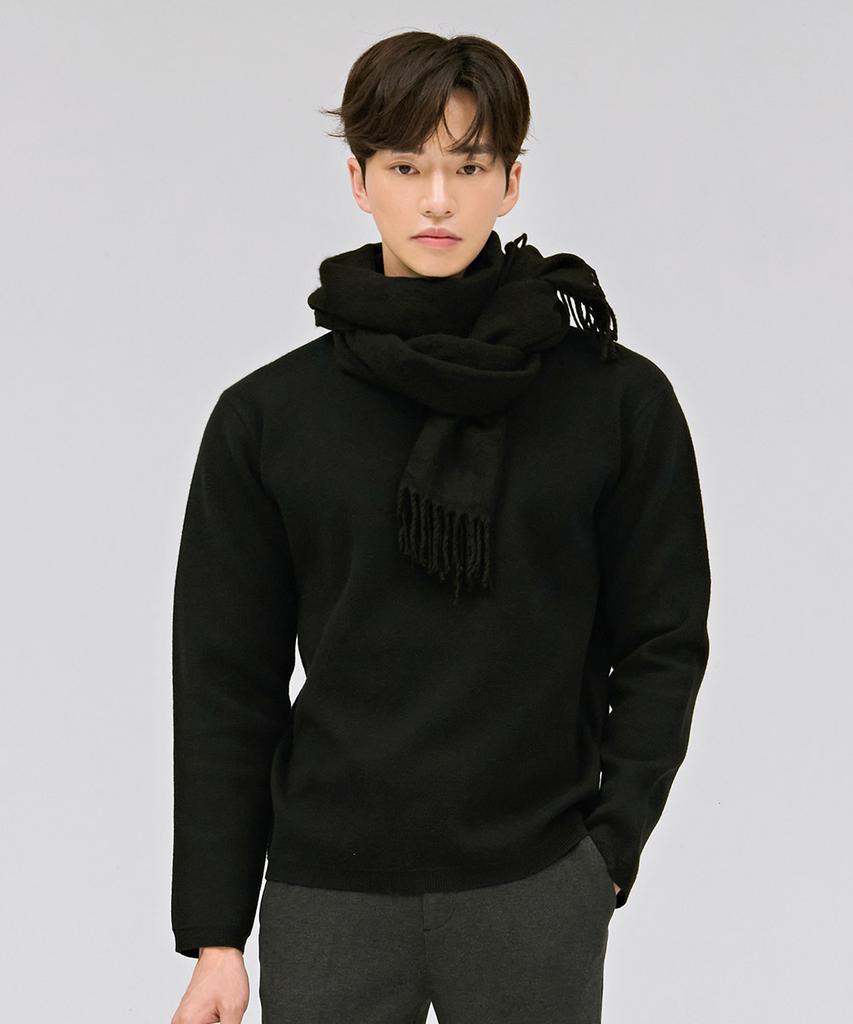 CHASECULT Men'S Basic Round Sweater - Black