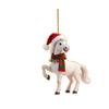 Christmas Pony Ornament 2D Acrylic Hanging Decor for Car And Tree Cute Horse Design Holiday Gift for Kids