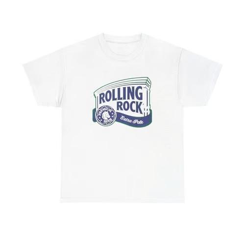 Rolling Rock Beer Vintage Graphic T Shirt NEW Unisex Heavy Cotton Tee XXXXL