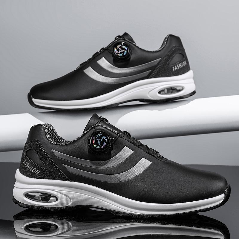 Chaussures de Golf pour Hommes, Chaussures de Marche Décontractées d'Extérieur, Légères, Confortables, Fermeture Rapide par Sangle Chaussures de Sport de Golf, Tailles 39-45