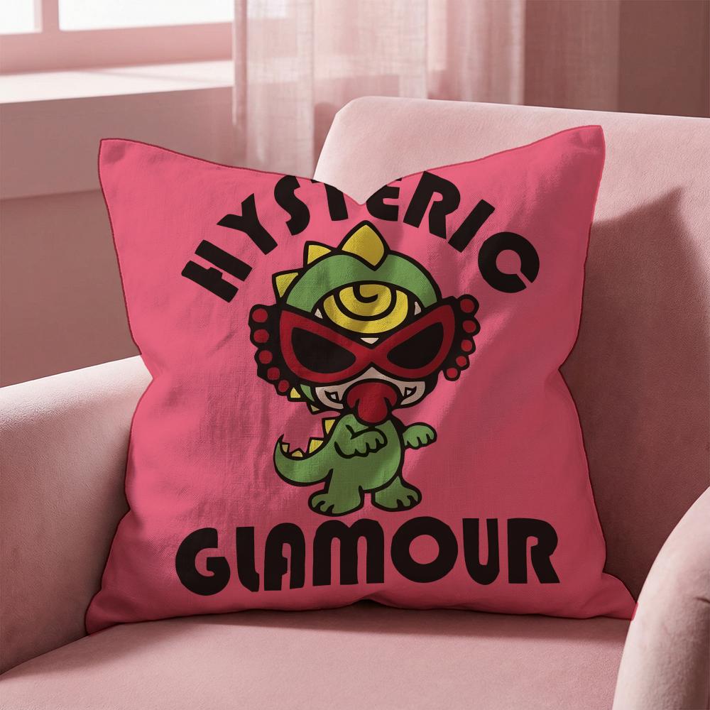 Fashion H-Hysteric-M-MiniS Cushion Cover Multi-Scene Pillow Cover for Home & Car - Reversible, Soft & Durable for Daily Use