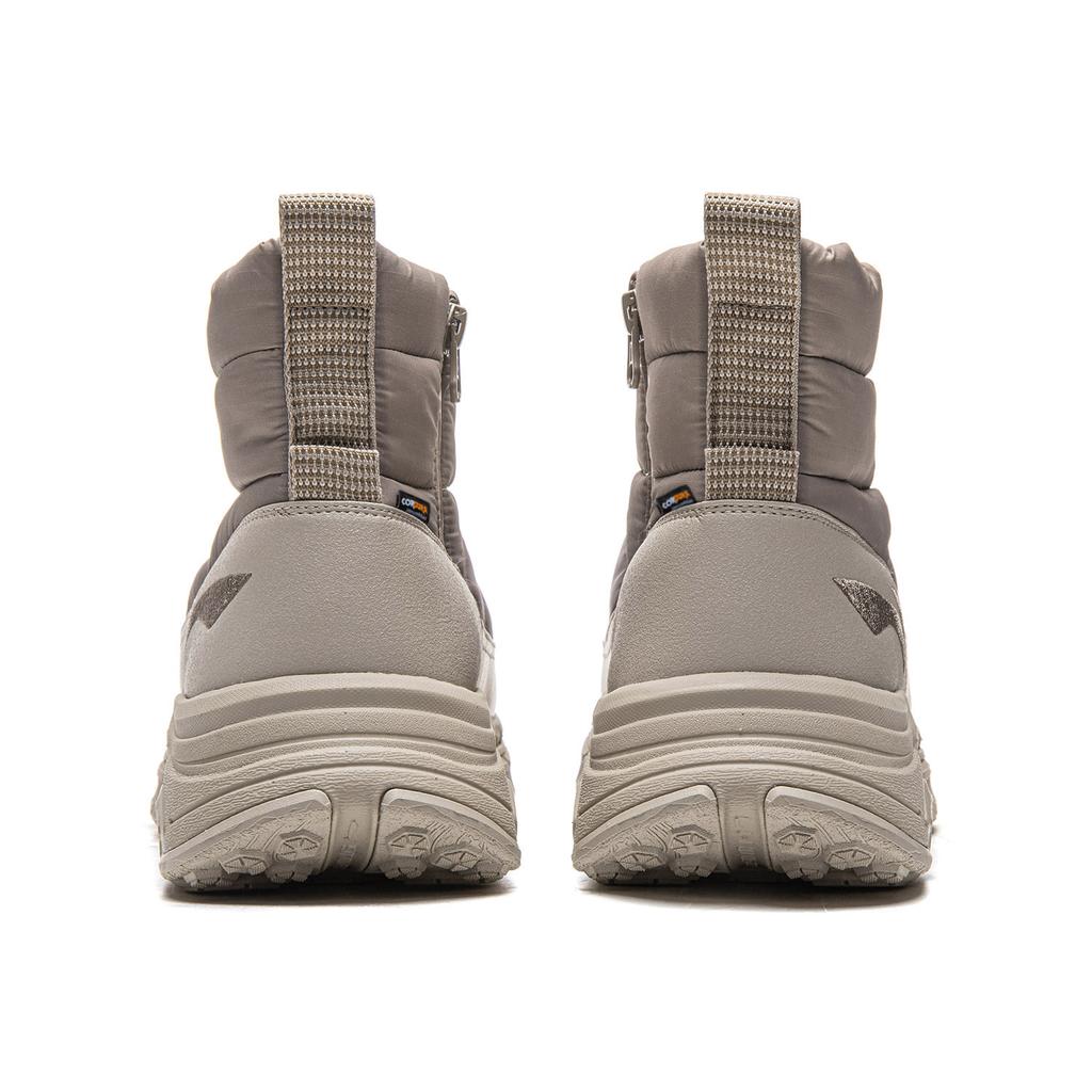Li Ning Zhong Rong LITE Abrasion Resistant Cushioning Slip Resistant Short Snow Boots Men's Gray Brown AGLV285-2