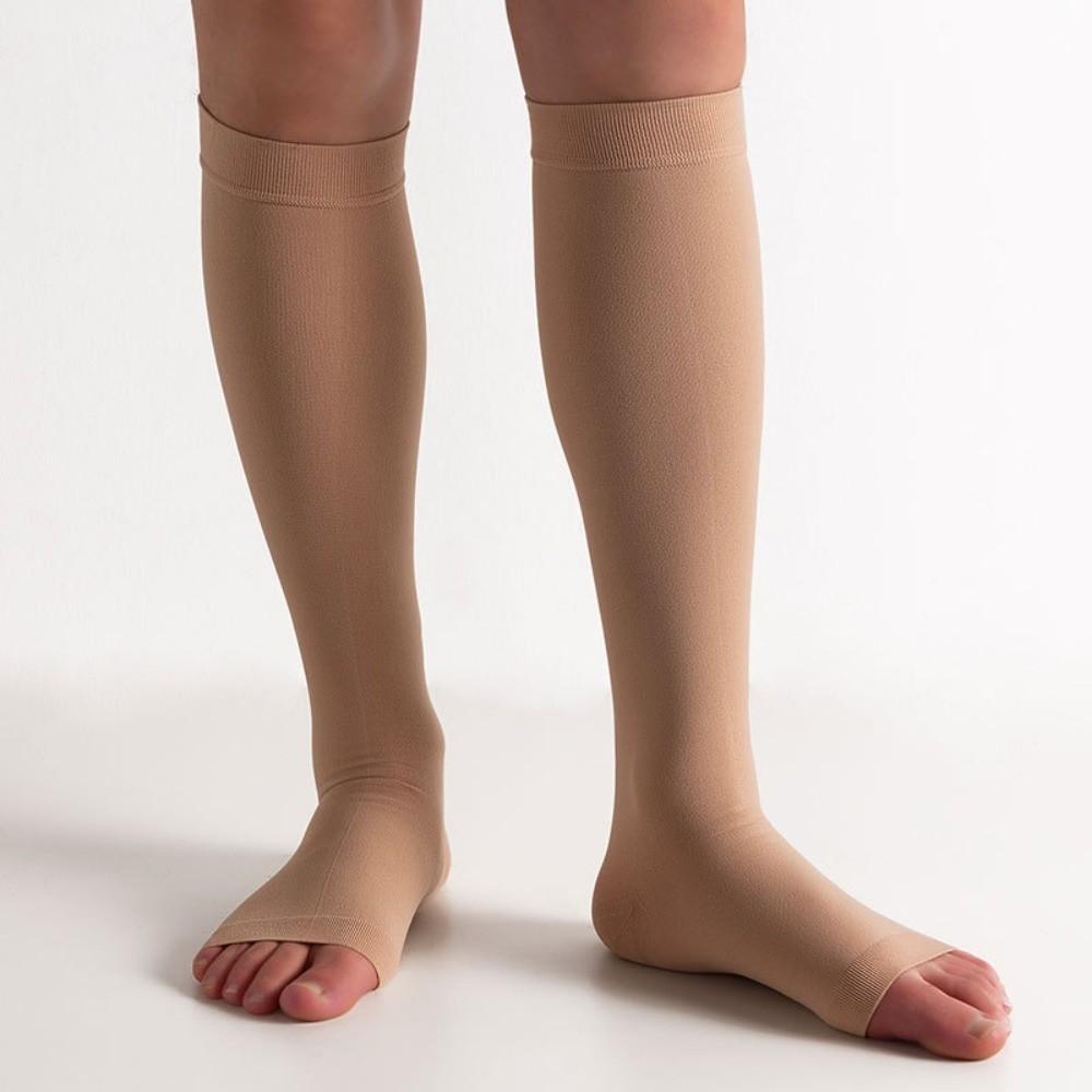 Peep Toe Pressure Level 2 Varicose Veins Socks Elastic Circulation 23-32mmHg Compression Socks Black Athletic Recovery