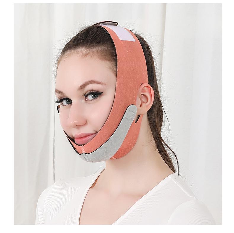 SEEYOUTH V-Lijn Elastisch Verband: Pluche Gezichtsvormend & Kaaklijn Verstevigend Masker met Wolkengevoel