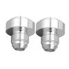 2 Pcs AN6 Male Thread Billet Aluminum Alloy Universal 12in Male Thread Fitting for Pipe Joint