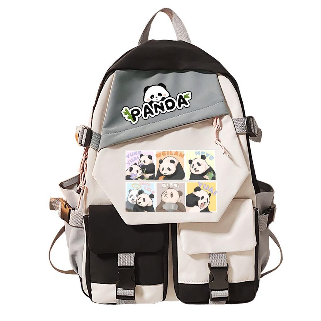 Panda Huahua Peripheral Printing Children's Light Backpack Korean Version Student Schoolbag Junior High School Large Capacity