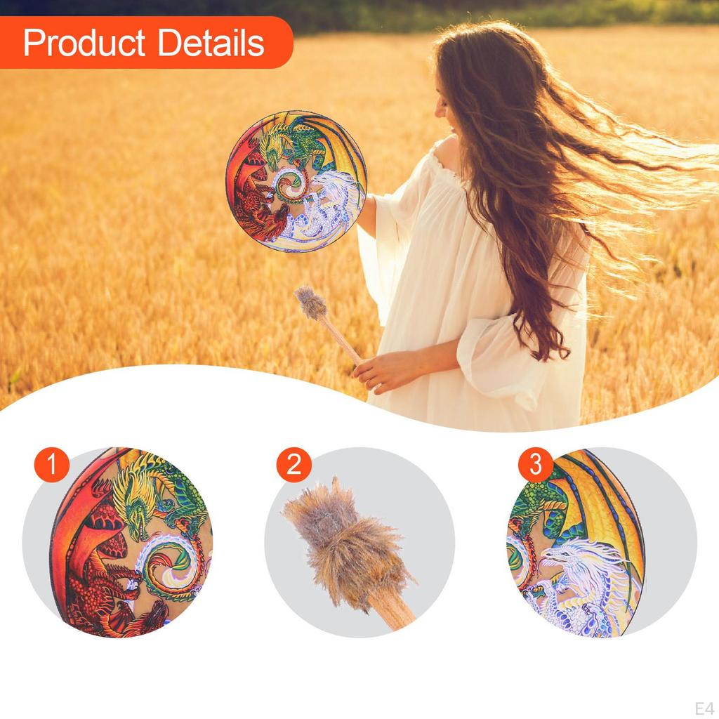 Portable Creative Instrumental Hand Drum for Performances, Party Decorations, And Gifts Music