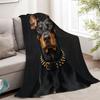 Dog Face Flannel Throw Blanket Realistic Print Soft Cozy Fleece for Home Office Sofa and Car All Season Pet Lover Gift