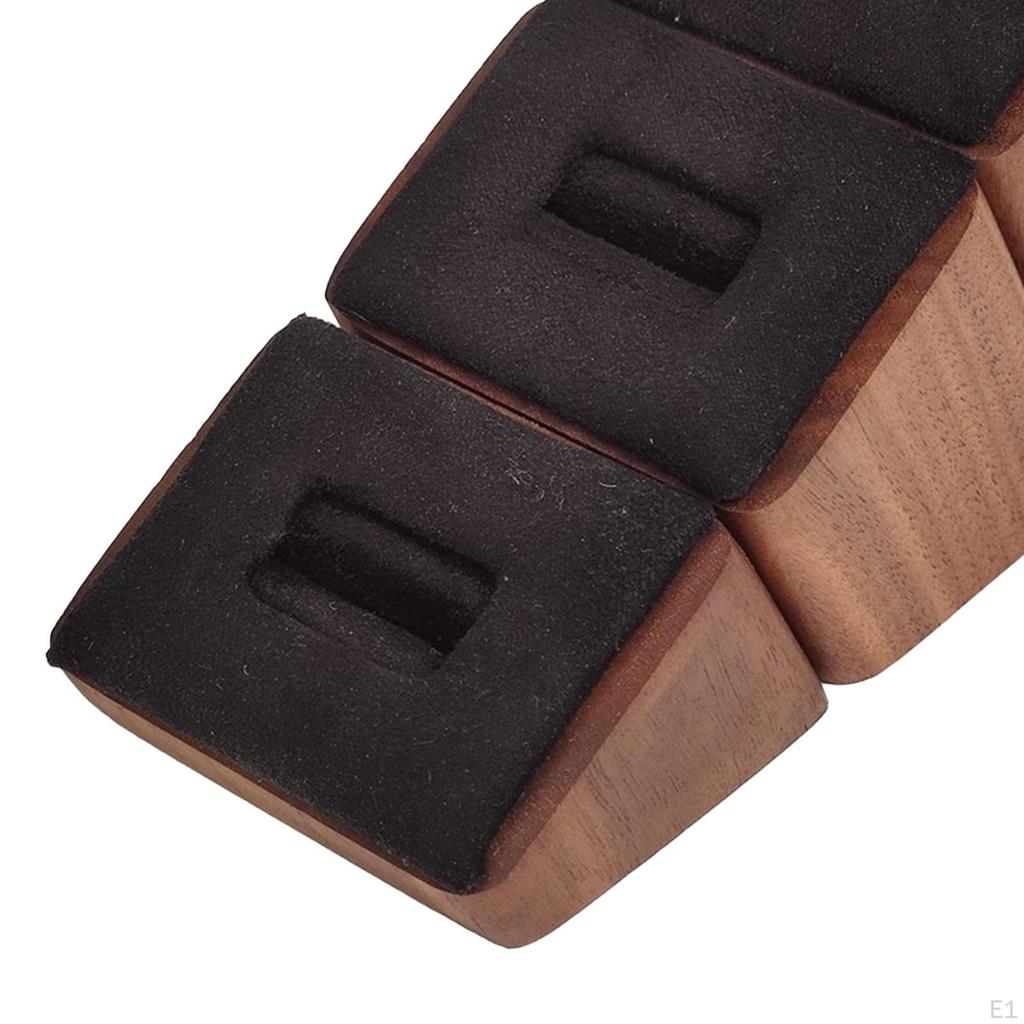 3 Pieces Ring Holder Wood Display Jewelry Support Organizing Tray Drawer Dressing Table